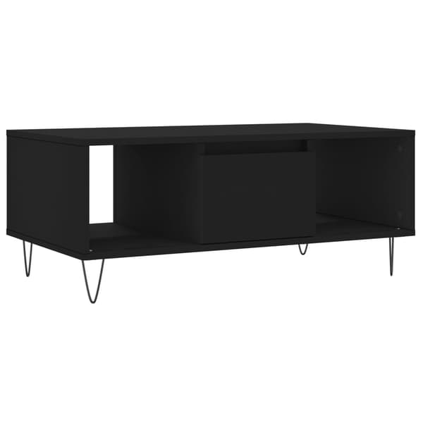 vidaXL sofabord, sort, 90x50x36,5 cm, træbaseret materiale