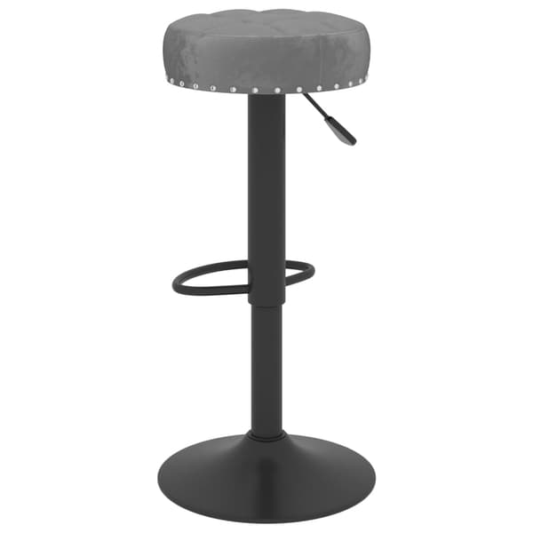 vidaXL Barstolar, set om 2, mörkgrå, klädda i sammet