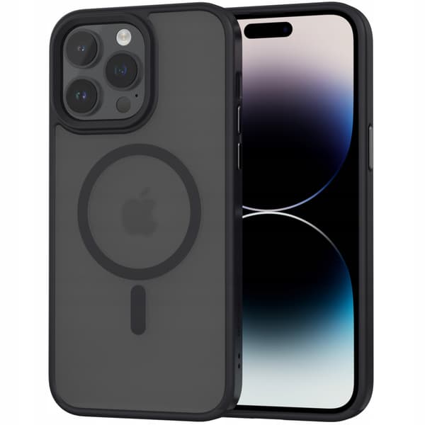 Bagcover til iPhone 14 Pro Max Magnetisk til MAGSAFE SILIKONE + Glas