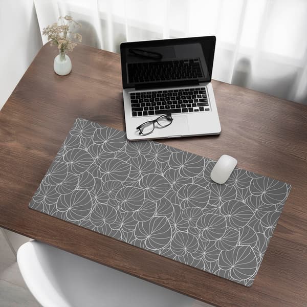 Dekorativ skrivebordsbund til arbejde og studier med abstrakte blade 90x45 cm