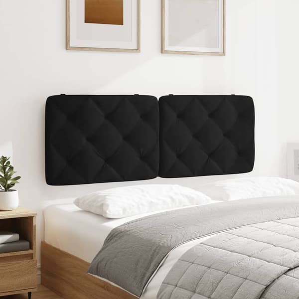 vidaXL hovedgærdehynde, sort, 120 cm, fløjl