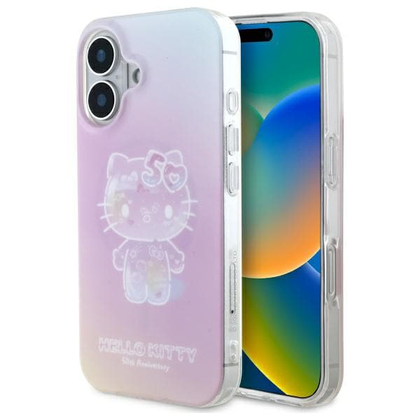 Hello Kitty IML 50-års jubilæums Magsafe-etui til iPhone 16, lyserød