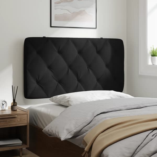 vidaXL Sängynpäädyn tyyny, musta, 100 cm, sametti