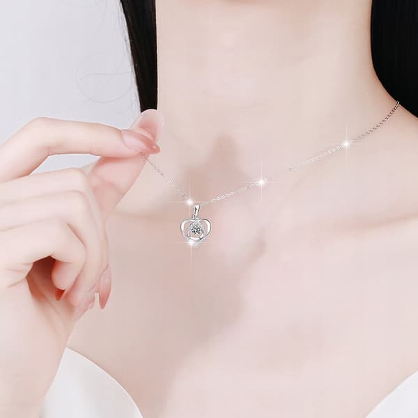 Dam Silverarmband Halsband Hänge Evig Ros SET