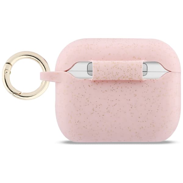 Guess Silikone Glitter Ring Etui til AirPods Pro 3 Lyserød