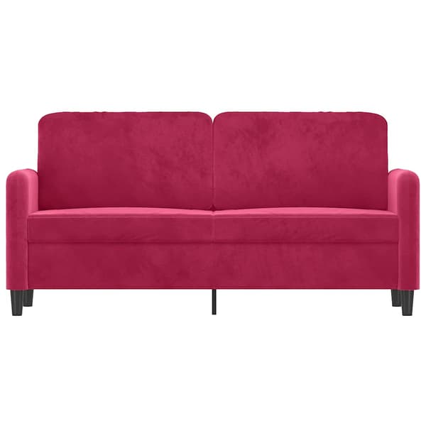 vidaXL 2-sitssoffa vinröd 140 cm klädd i sammet