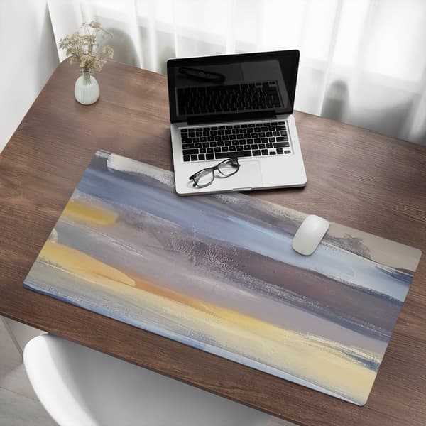 Skyttesmåtte til kontorbordplader abstrakt landskab 100x50 cm