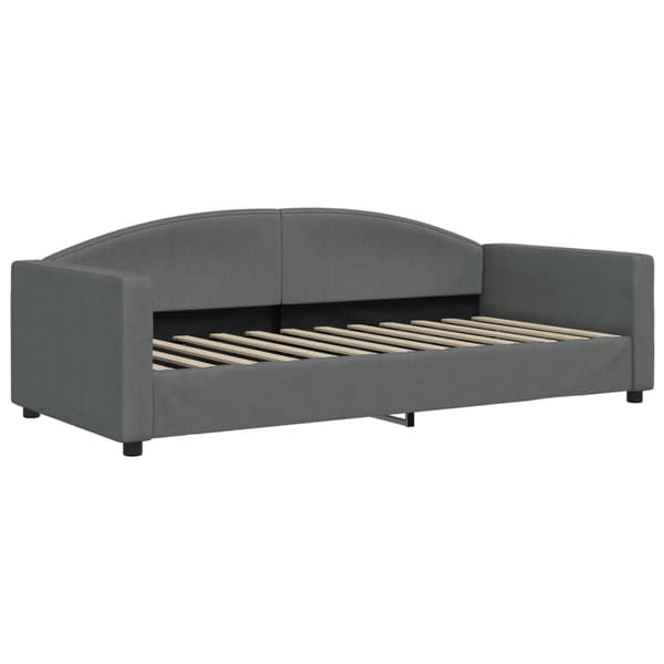 vidaXL Bäddsoffa mörkgrå 90x200 cm tygöverdrag