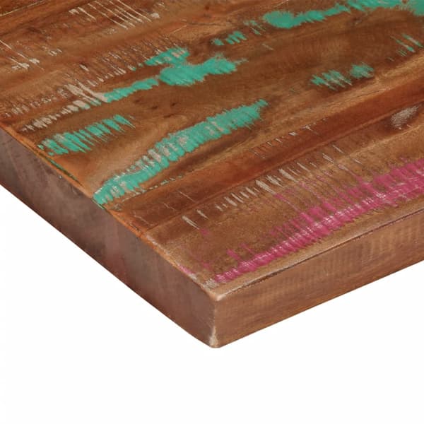 vidaXL bordplade 100x80x3,8 cm rektangulær massiv genbrugstræ