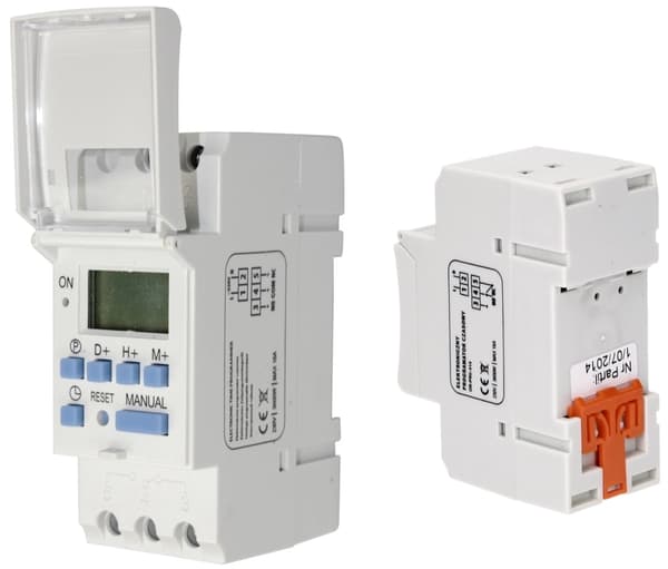 Elektronisk timer 3600W LCD-display til DIN-skinne