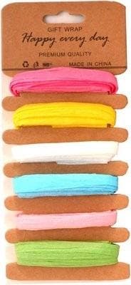 Syntetiske pastelbånd, 6 farver