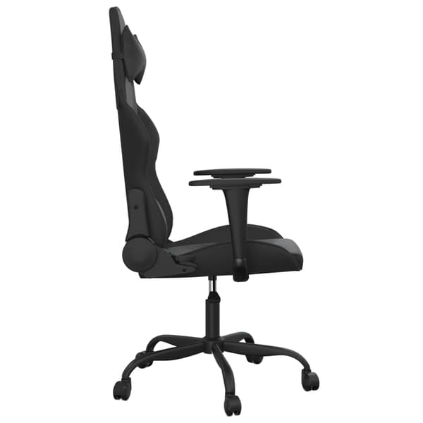 vidaXL massage-gamingstol, sort, kunstlæder