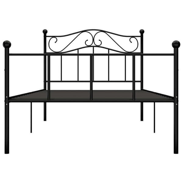 vidaXL sengestel sort metal 100 x 200 cm