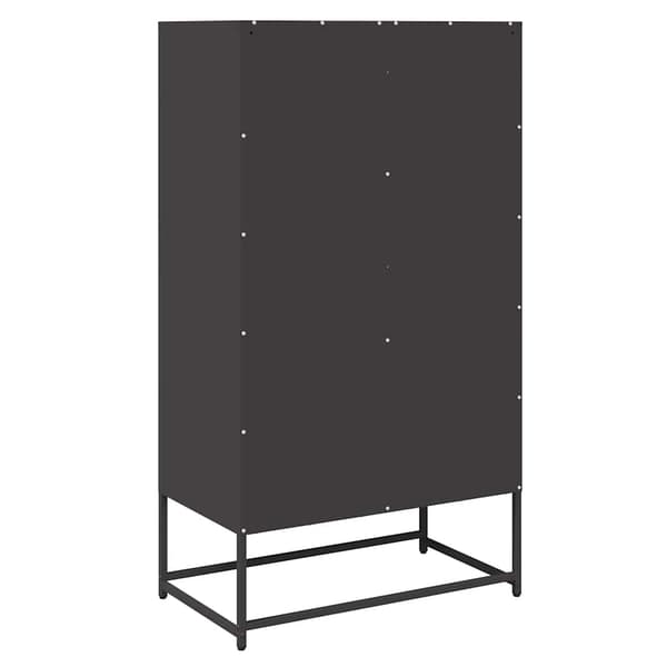 vidaXL skab, sort, 68x39x123 cm, stål