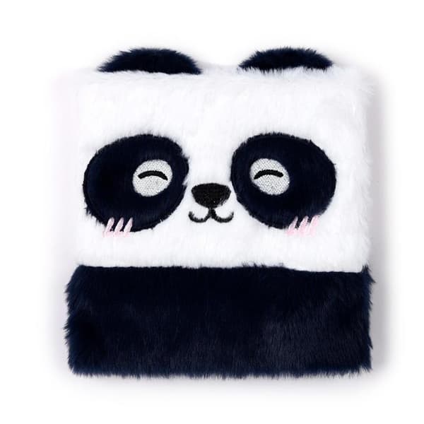 Fluffy plys notesbog Panda linjer