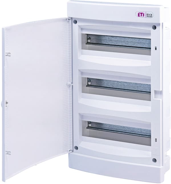 Infälld fördelningscentral 36 moduler IP40 vit dörr ECM36PO-s