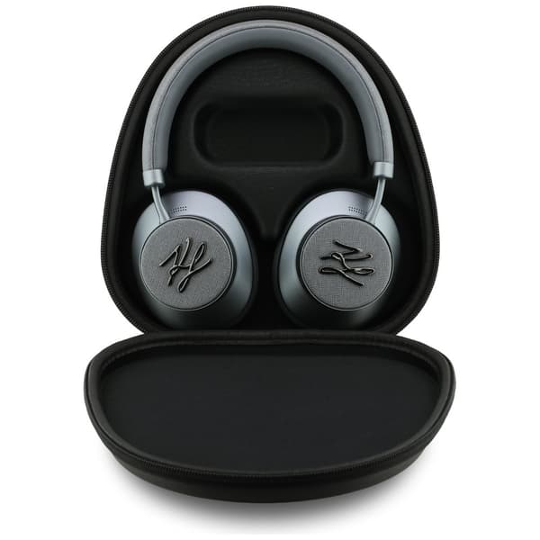 Karl Lagerfeld Grained Initials Bluetooth ANC Over-Ear Hörlurar Grå