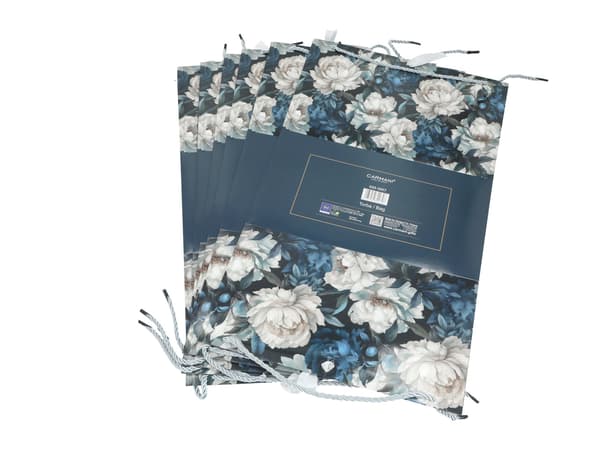 Set med 6 dekorativa väskor - Blommor (CARMANI)