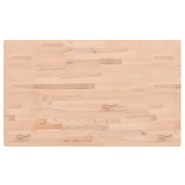 vidaXL bordplade 100x60x1,5 cm rektangulær massiv bøgetræ