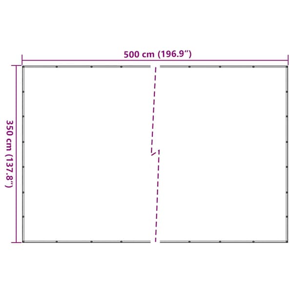 vidaXL containernet, HDPE, 3,5x5 m, sort