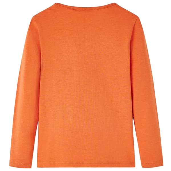 Barn långärmad T-shirt, bränd orange, 104