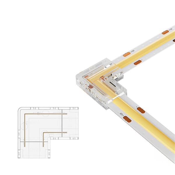 L-formet stik COB 10mm tofarvet