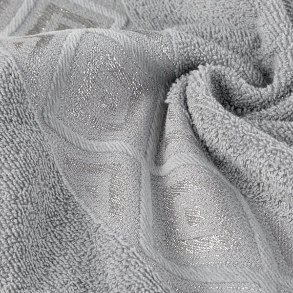 Handduk med glänsande azaritråd 50x90 silver