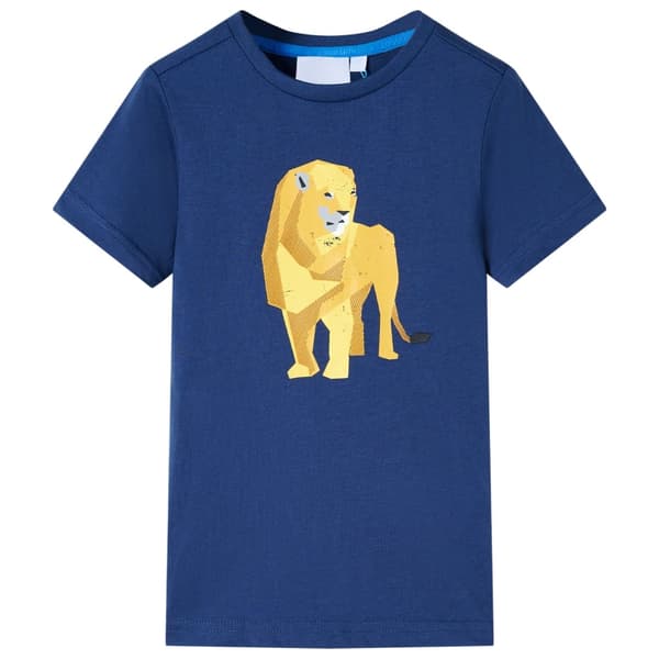 Barn-T-shirt, mörkblå, 116