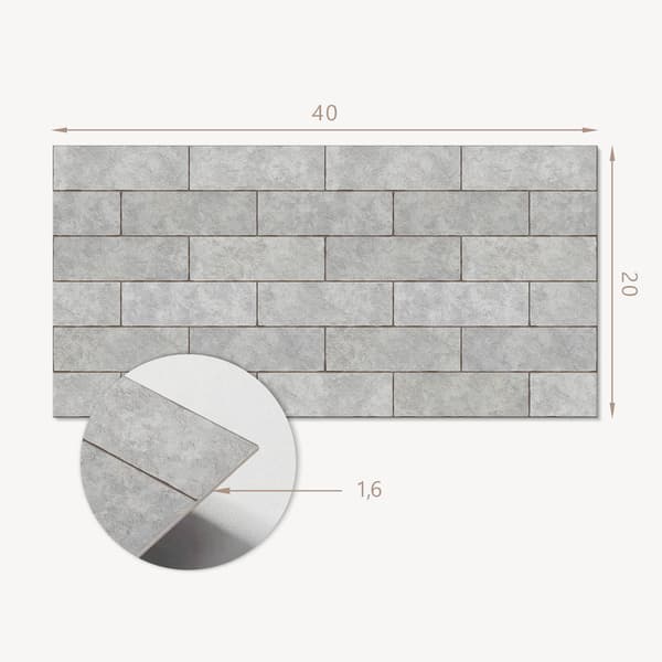 Selvklæbende vinylfliser perfekte til moderne interiør 3D-murstensmønster 10x40x20 cm