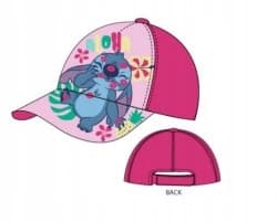 Stitch baseballkasket til piger lyserøde kys 52 cm