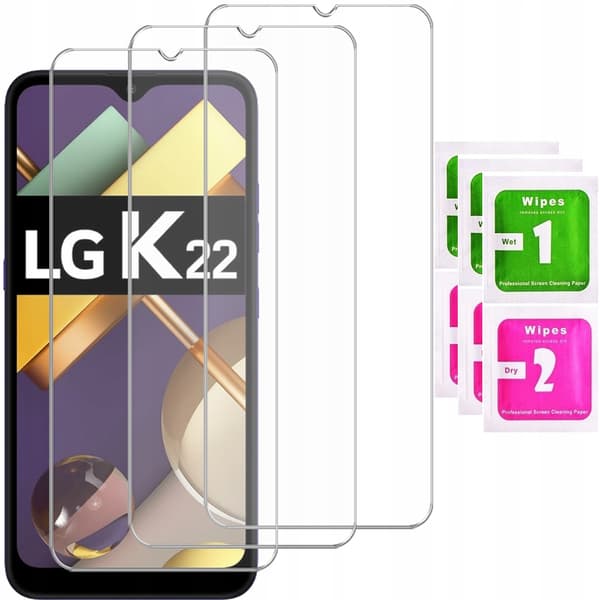 3x 9H HÄRDADE GLAS FÖR LG K22 | 3-PACK