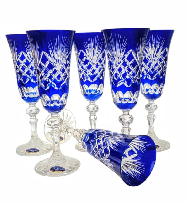 Koboltkrystal Champagneglas 150ml Ananas