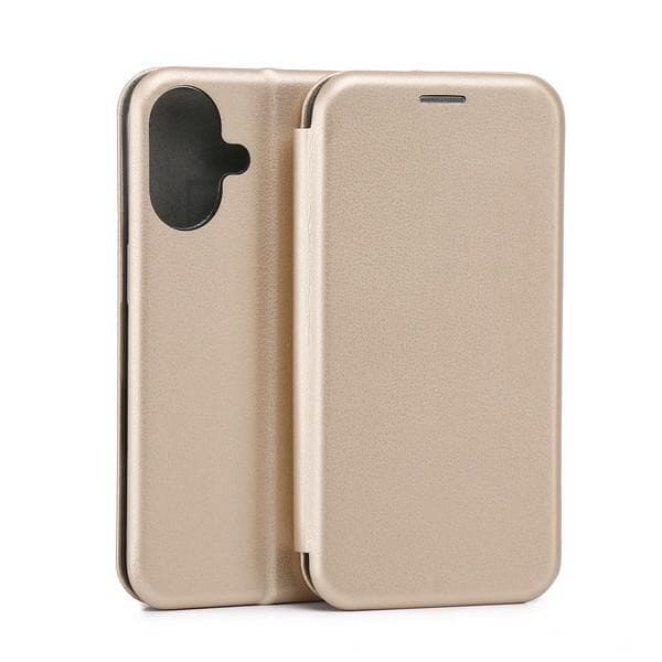 Beline Book Magnetisk Etui til iPhone 16 Guld