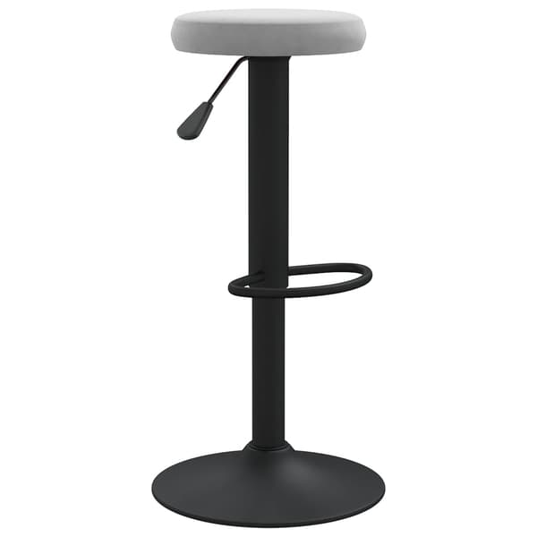 vidaXL Barstolar, set om 2, ljusgrå, klädda i sammet