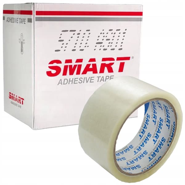 Smart packtejp, transparent, bredd 48 mm, längd 60 m, 6 st.