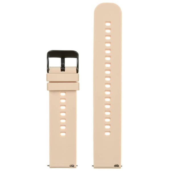 Gummirem til ur U27 - creme/sort - 22mm