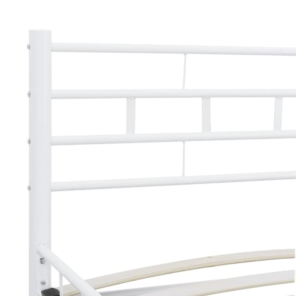 vidaXL Sängram vit metall 200 x 200 cm