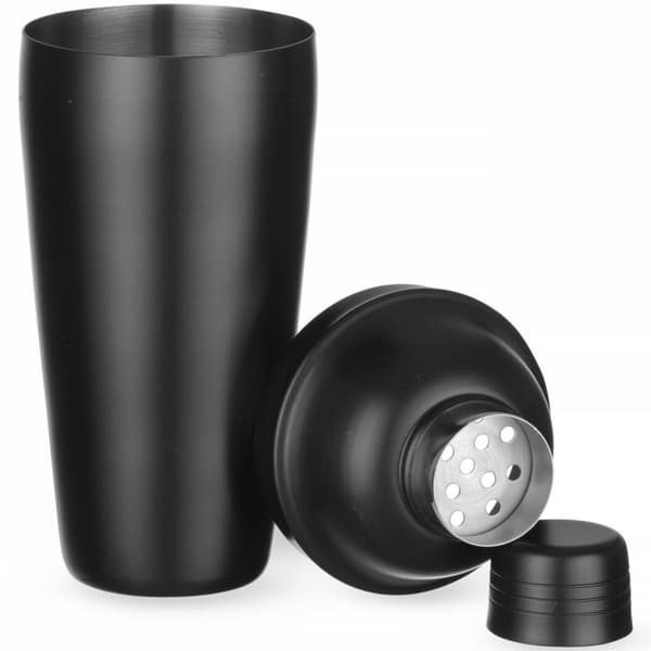 3-delt bartender shaker til drinks og cocktails Cobbler 0,8 l - sort