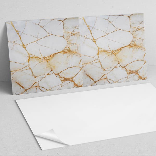 Selvklæbende vinyltrykt panel 120x60 cm elegant marmormønster