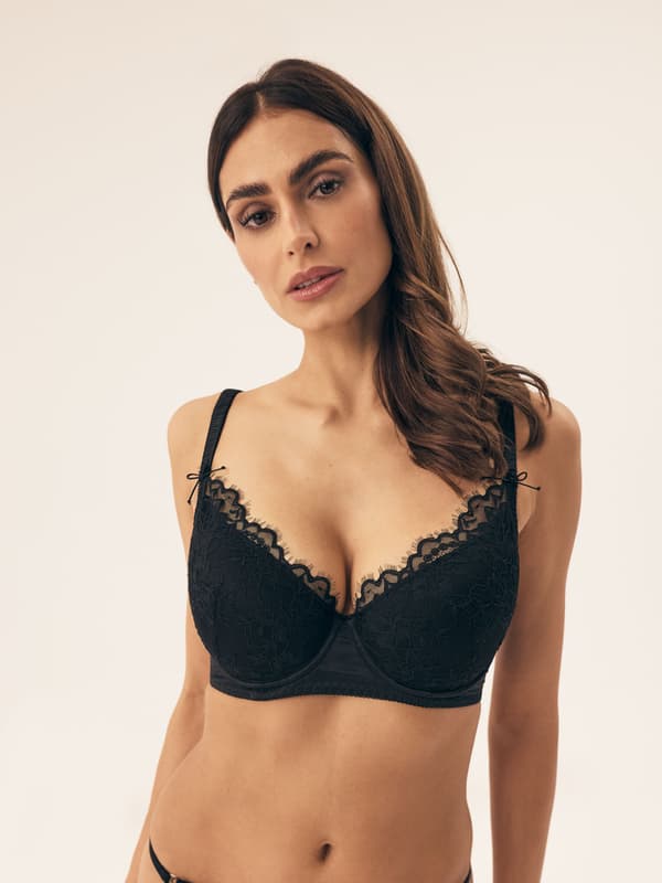 Blithely Esotiq Push-Up-BH | Svart 80D