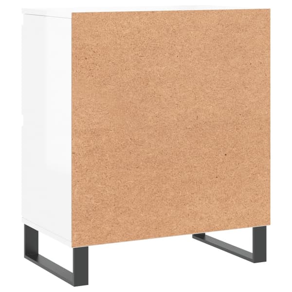 vidaXL Byrå, blank vit, 60x35x70 cm, träbaserat material