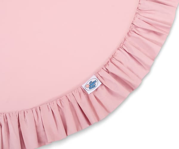 Legemåtte med flæser - støvet pink