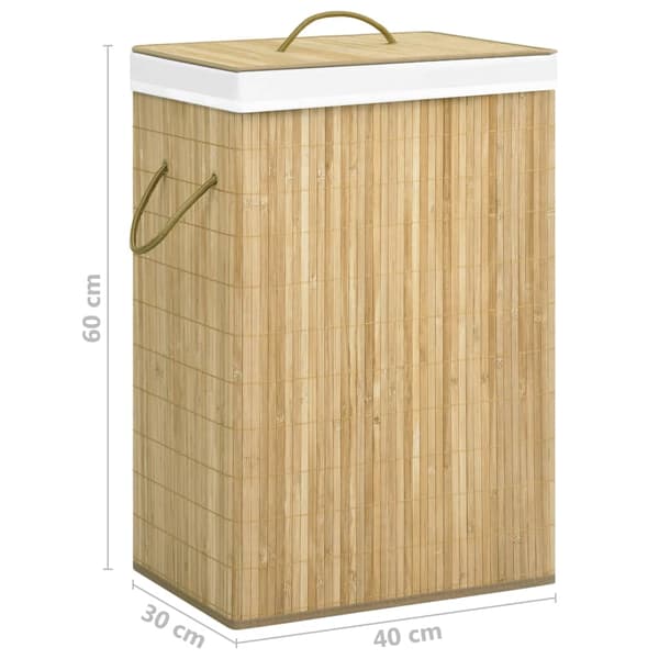 vidaXL Bambuinen pyykkikori, 72 l