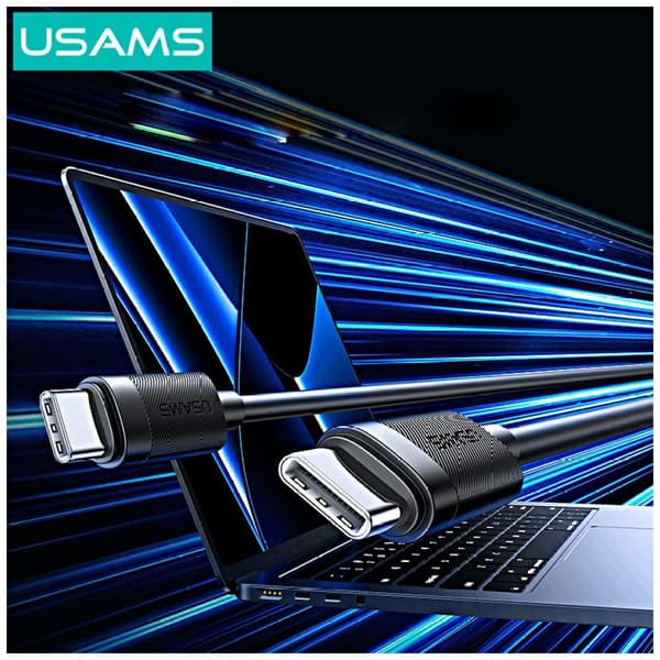 USAMS U94 60W USB-C til USB-C kabel 1m sort