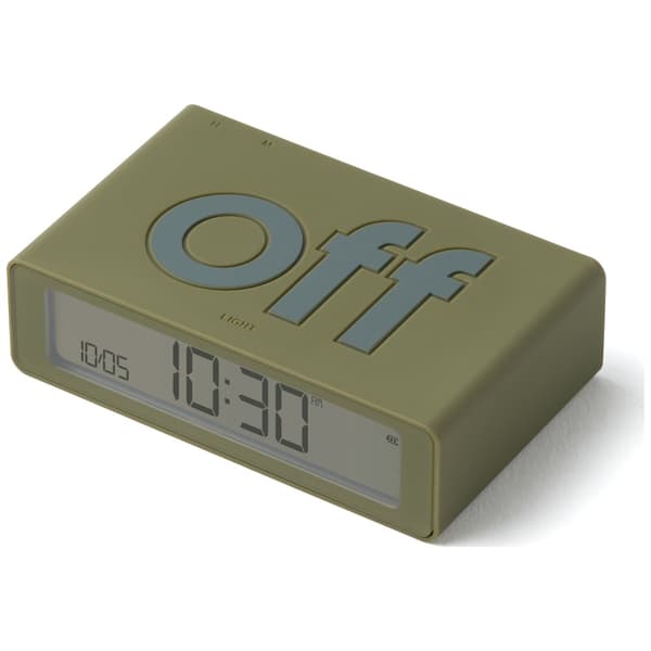 Lexon Flip Mini Dubbelsidig Väckarklocka Khaki LR158K9