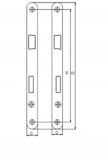 LOB YETI 72/55 lås för rak cylinder