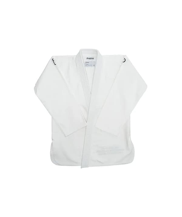 Progress Kimono/Gi BJJ Herr The Academy Vit + Vitt Bälte Set A2