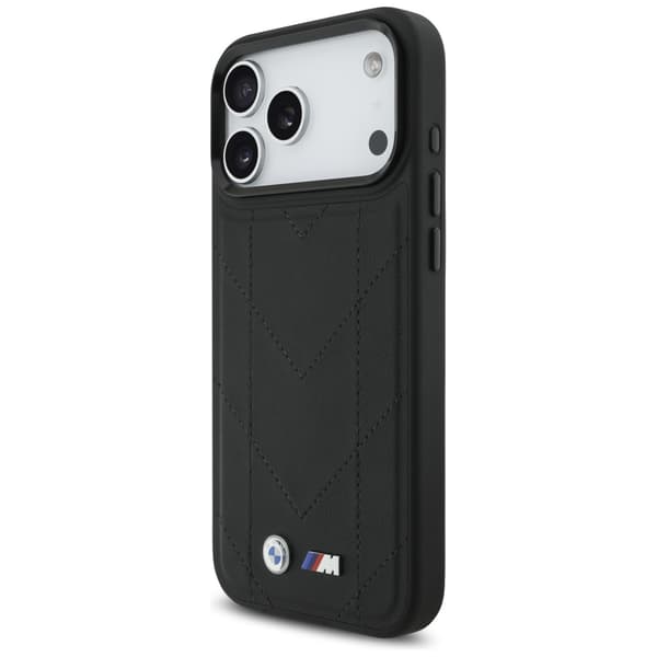 BMW M Quiltet Logo MagSafe-cover til iPhone 17 Pro Max, sort