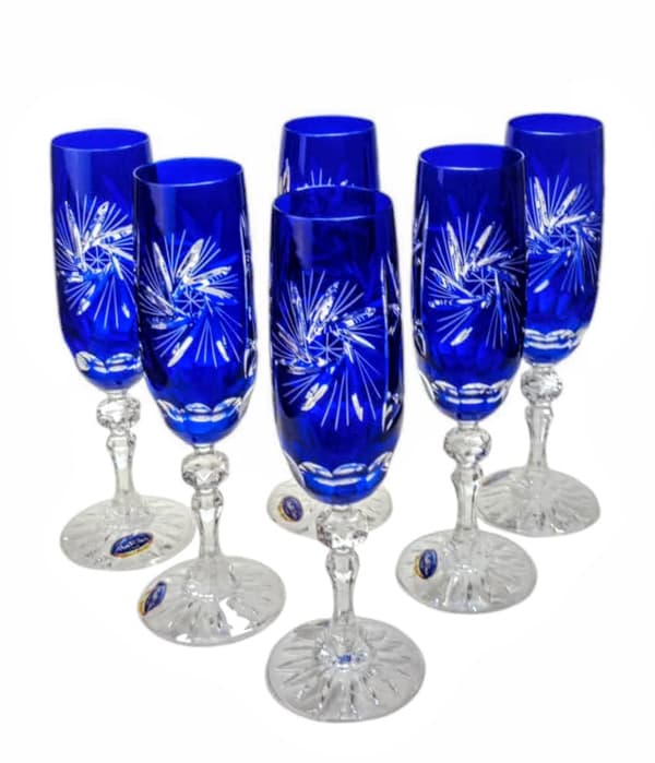 Koboltkrystal champagneglas 170ml Olive Grinder