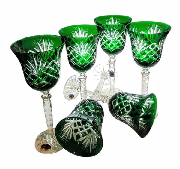 Smaragdkrystalvinglas 280 ml Ananas